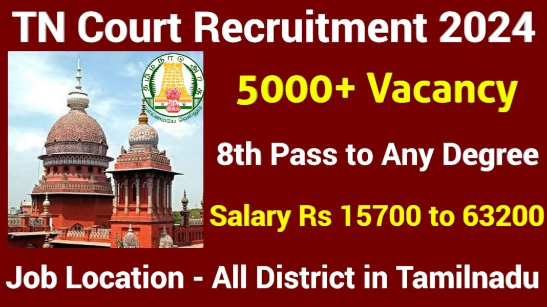 TN District Court Recruitment 2024 | 10th Pass to Any Degree | 5000+ Office Assistant and Typists Posts